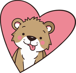 Fototapeta premium teddy bear with heart