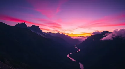 Gardinen Mountain landscapes the sunset © Sumardianto
