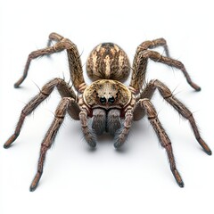 A close-up of a spider showcasing its detailed body structure and legs, highlighting the intricate patterns on its exoskeleton.