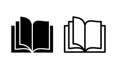 Book icon logo design. open book sign and symbol. ebook icon