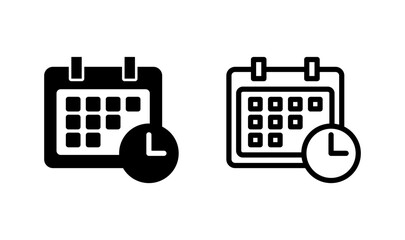 Calendar icon logo design. Calender sign and symbol. Schedule icon symbol