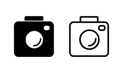 Camera icon logo design. photo camera sign and symbol. photography icon.