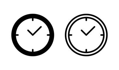 Clock icon logo design. Time sign and symbol. watch icon