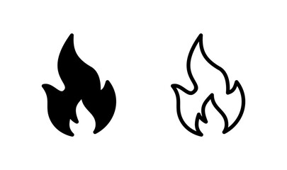 Fire icon logo design. fire sign and symbol