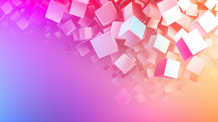 A vibrant image featuring a cluster of colorful 3D cubes
