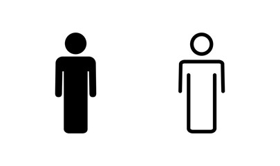 Man icon logo design. male sign and symbol. human symbol