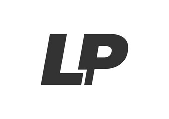 LP Techno Editable Font Logo For Corporate Branding. Bold, Futuristic Design With Unique Typographic Ideas. Minimal Custom Type And Dynamic Letter