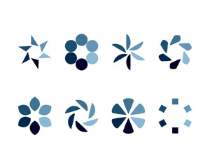 Collection Loading bar status icon. Vector illustration. Set of vector loaded icons. Download progress. Donload or Upload.