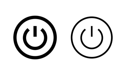 Power icon logo design. Power Switch sign and symbol. Electric power
