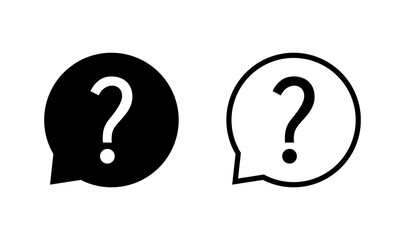 Question icon logo design. question mark sign and symbol