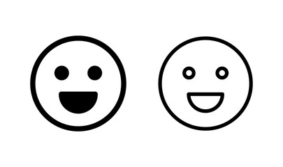 Smile icon logo design. smile emoticon icon. feedback sign and symbol