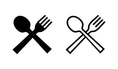 spoon and fork icon logo design. spoon, fork and knife icon vector. restaurant sign and symbol