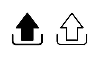 Upload icon logo design. load data sign and symbol