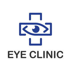 eye clinic hospital flat minimalist logo design