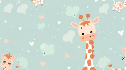 a  charming giraffe stretches its speckle neck across a sun-kissed savanna backdrop,
