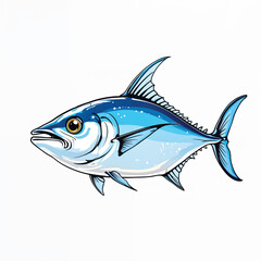 Obraz premium Bluefin Tuna fish vector illustration
