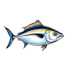 Fototapeta premium Bluefin Tuna fish vector illustration