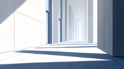 Obraz premium sleek contemporary white building