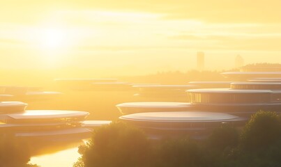 ahmadwahyuutomo776@gmail.com Futuristic floating city viewed from above, showcasing advanced architecture and innovative design elements.