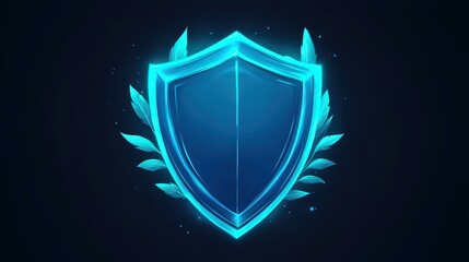 Discover a striking illustration of a blue shield featuring bright lines and a textured look, blending modern and playful vibes.