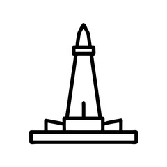Landmark monument illustration in minimalist style  