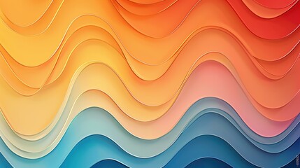 Elevate your space with this soothing pastel wave design, perfect for a serene atmosphere in any room.