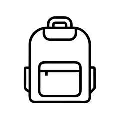 Simple outline backpack for travel and adventure  