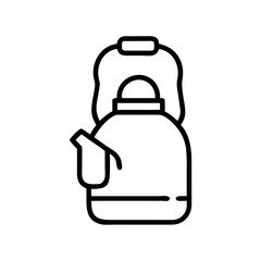 Hiking kettle for outdoor adventures in minimalist design  