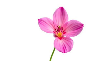 Obraz premium A single vibrant bloom, petals unfurled, isolated on pure white, perfect, petals