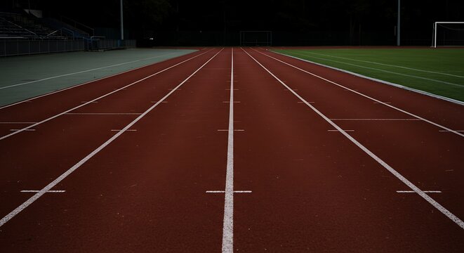 Empty track - potential for greatness - athletic training materials