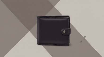 Illustration of a closed dark wallet - financial security and management - for personal finance blogs