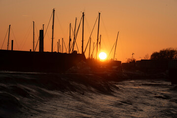 Leigh on Sea low tide sunset