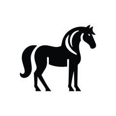 Fototapeta premium horse icon isolated silhouette on transparent background