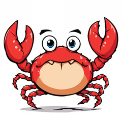 red crab cartoon isolated