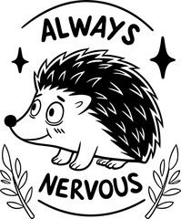 Retro Funny Sarcastic Animal T shirt design