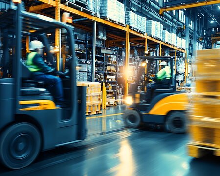Warehouse forklift drivers
