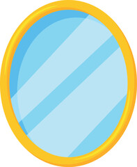 Mirror bathroom item vector illustration