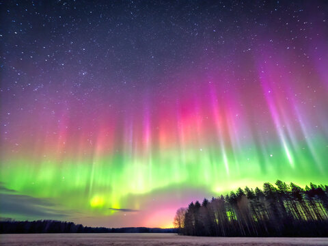 rainbow in the night. night, sky, aurora, light, sun, landscape, aurora borealis, nature, space, star, borealis, northern, clouds, stars, northern lights, winter, water, green, lights, moon, earth, as