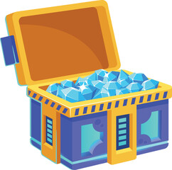 Futuristic trophy chest game props