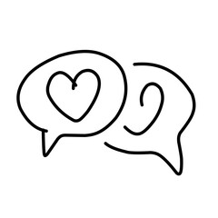 Vector set of hearts line icons