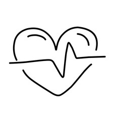 Vector set of hearts line icons