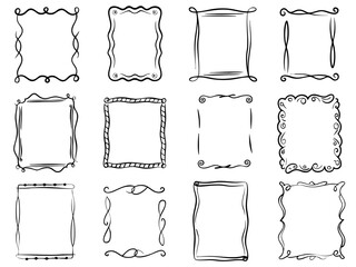 Frame Border Fancy Wedding Bridal Shower Invitation DIY Gift Doodle Clipart Silhouette