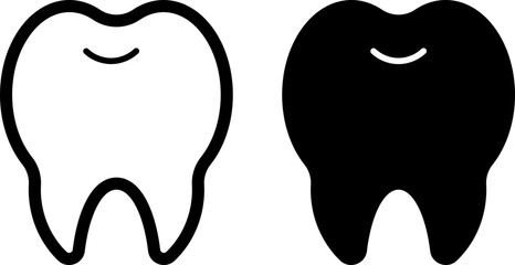 Tooth icons vector set