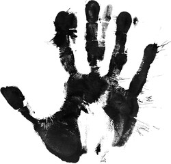 black hand print