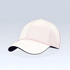 Fototapeta premium white plain baseball cap, generation AI 