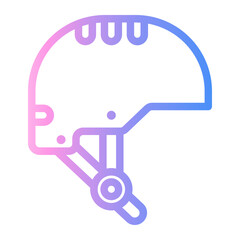 helmet Line Gradient Icon