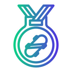 medallion Line Gradient Icon