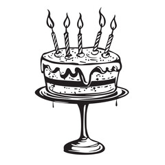 birthday cake with candles