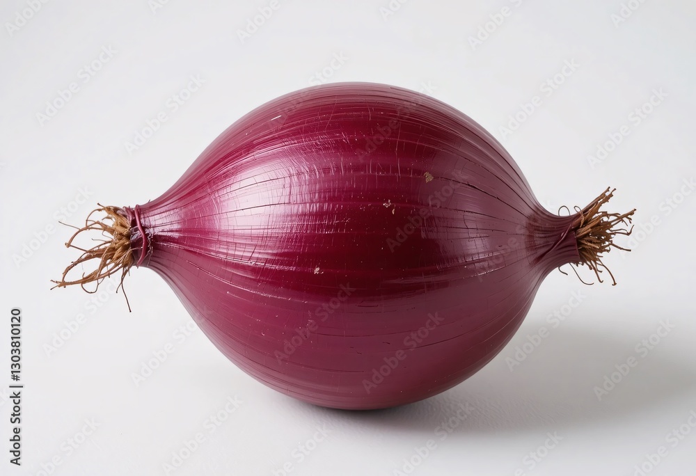 Poster red onion portrait. a vibrant close-up capturing the intense color, smooth texture, and delicate roo