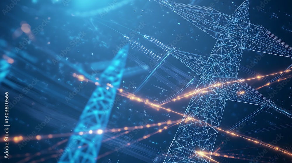 Poster AI-powered monitoring system for optimized power grid management and efficiency.